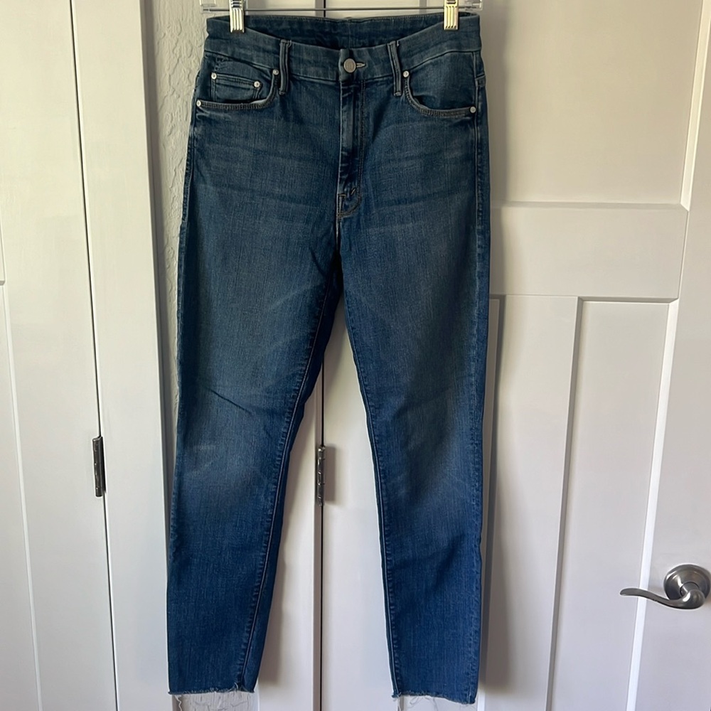 Mother High Waisted Looker Ankle Fray